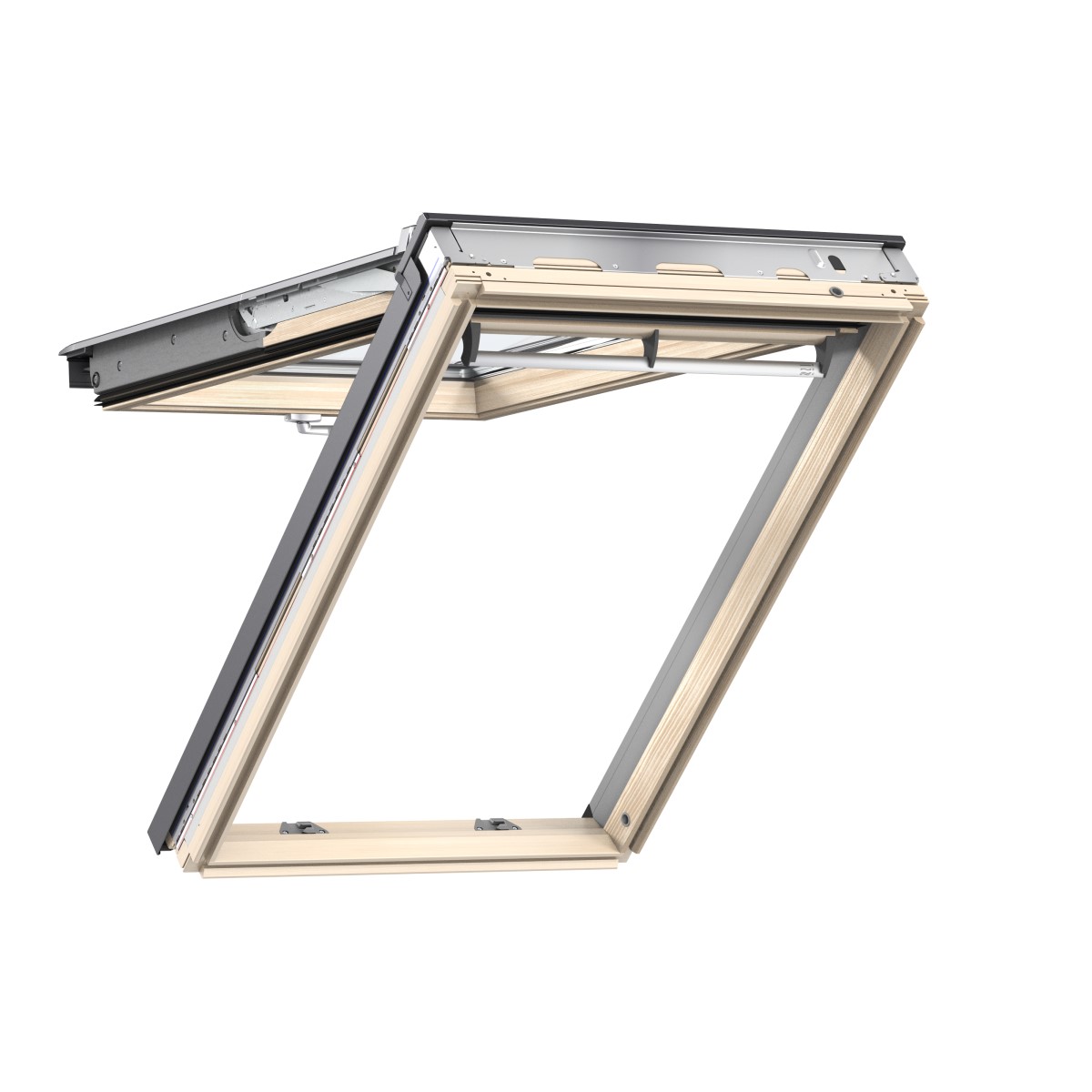 Velux Premium panorāmiskais jumta logs ar rokturi augšā un apakšā, 68 divkameras stikla pakete 55x98cm GPL CK04 3068